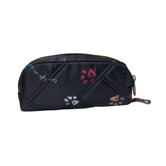 Lug Bobsled‎ XL Black Paw Print Cosmetic Make-up Bag Pouch - Picture 2 of 8